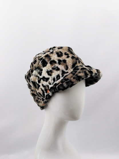 Mayser Fijara Fake Fur Hut mit Leo Muster für Damen