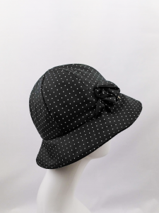 FRASCONI REGENHUT mit Pünktchen Design schwarz