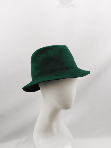Bronté Hut aus 100% Tierhaar für Damen in Veloursoptik in grün