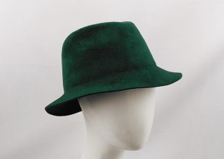 Bronté Hut aus 100% Tierhaar für Damen in Veloursoptik in grün